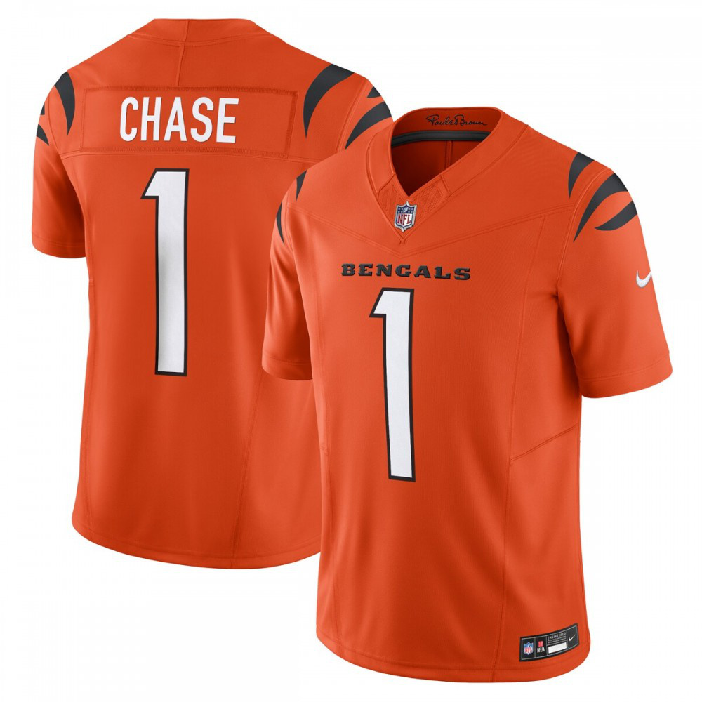 Ja'Marr Chase Cincinnati Bengals Nike Vapor F.U.S.E. Limited Alternate 1 Jersey - Orange-Profan Arena